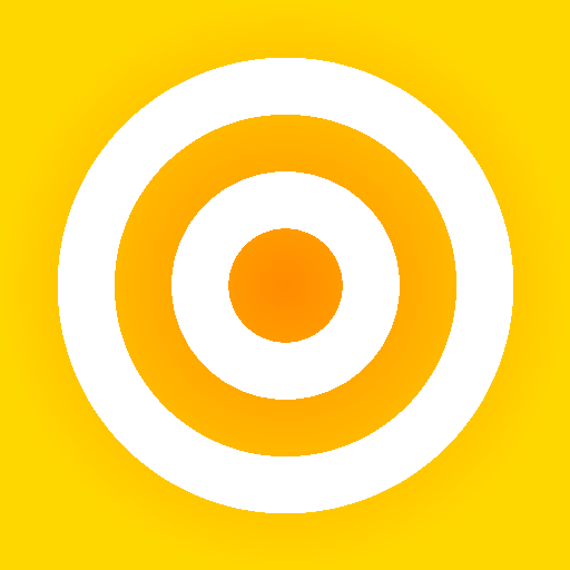 radial gradient of target with orange tint